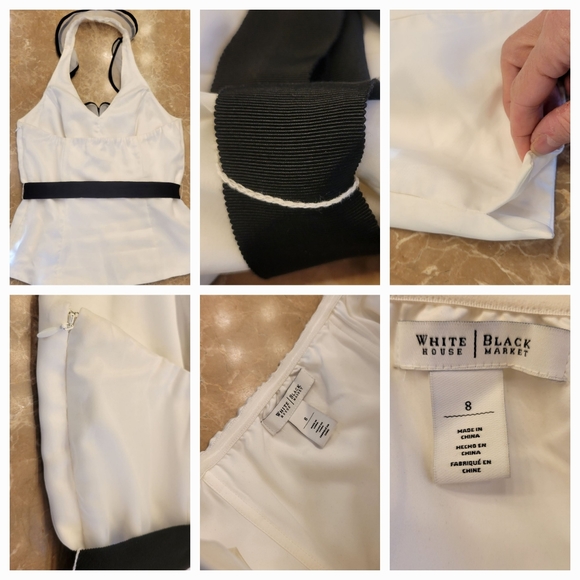 *White House Black Market Chiffon-style halter top, Sz 8 - Picture 16 of 16